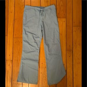 small ceil blue scrub pants.